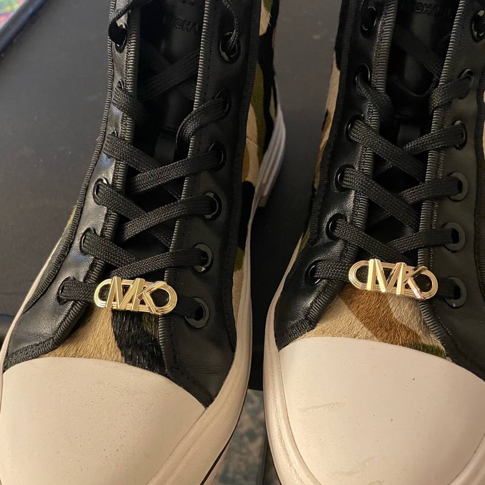 MICHAEL Michael Kors Black and White High-Top Sneakers